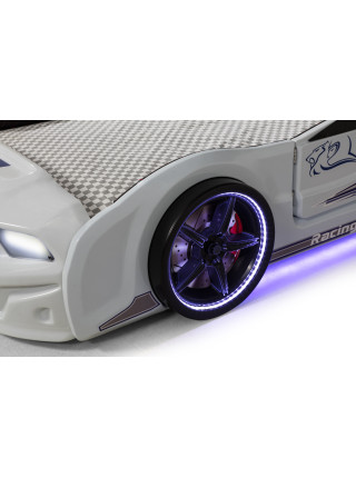 Ліжко гоночна машина Мустанг біла